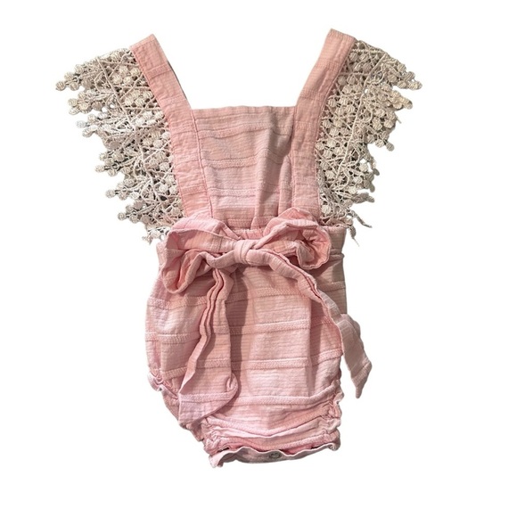 BoHo Lace | One Piece Infant Romper | Muslin Bodysuit | Smash Cake Outfit - Picture 1 of 4